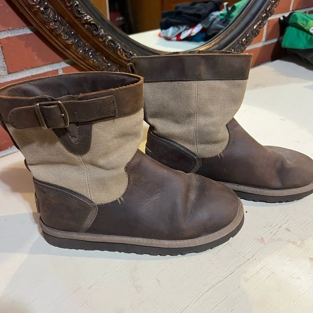 UGG Dark Brown and Tan Boots
